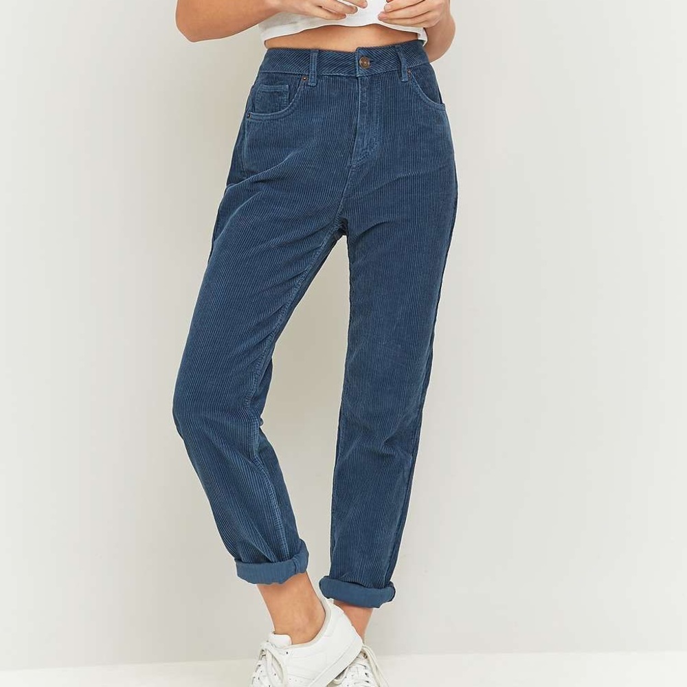 BDG high-waisted blue corduroy pants
